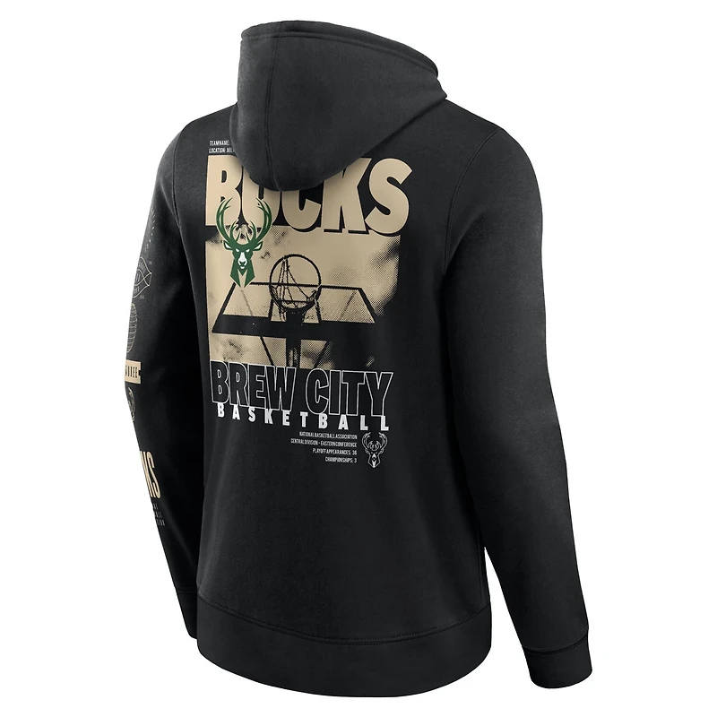 Fanatics Milwaukee Bucks Game Time Crossover Pullover Hoodie