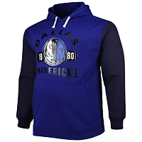 Fanatics /Navy Dallas Mavericks Big  Tall Bold Attack Pullover Hoodie