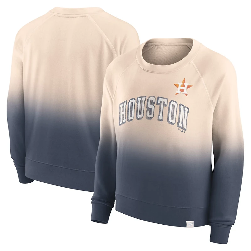 Fanatics Navy Houston Astros Luxe Lounge Arch Raglan Pullover Sweatshirt