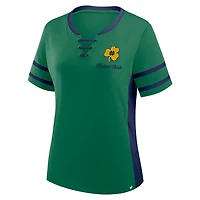 Fanatics Navy Notre Dame Fighting Irish Be Fearless Athena Lace-Up T-Shirt