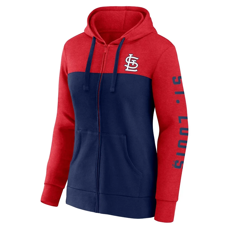 Fanatics /Navy St Louis Cardinals City Ties Hoodie Full-Zip Sweatshirt