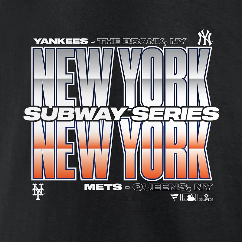 Fanatics New York Yankees vs Mets 2025 Subway Series Roster T-Shirt