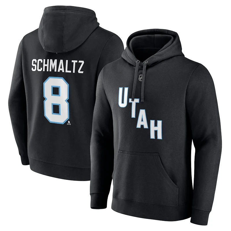 Fanatics Nick Schmaltz NHL Utah Authentic Stack Name Number Tri-Blend Pullover Hoodie