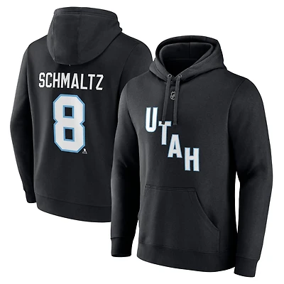 Fanatics Nick Schmaltz NHL Utah Authentic Stack Name Number Tri-Blend Pullover Hoodie
