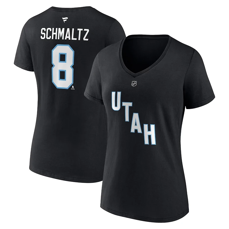 Fanatics Nick Schmaltz Utah Hockey Club Authentic Stack Name  Number V-Neck T-Shirt