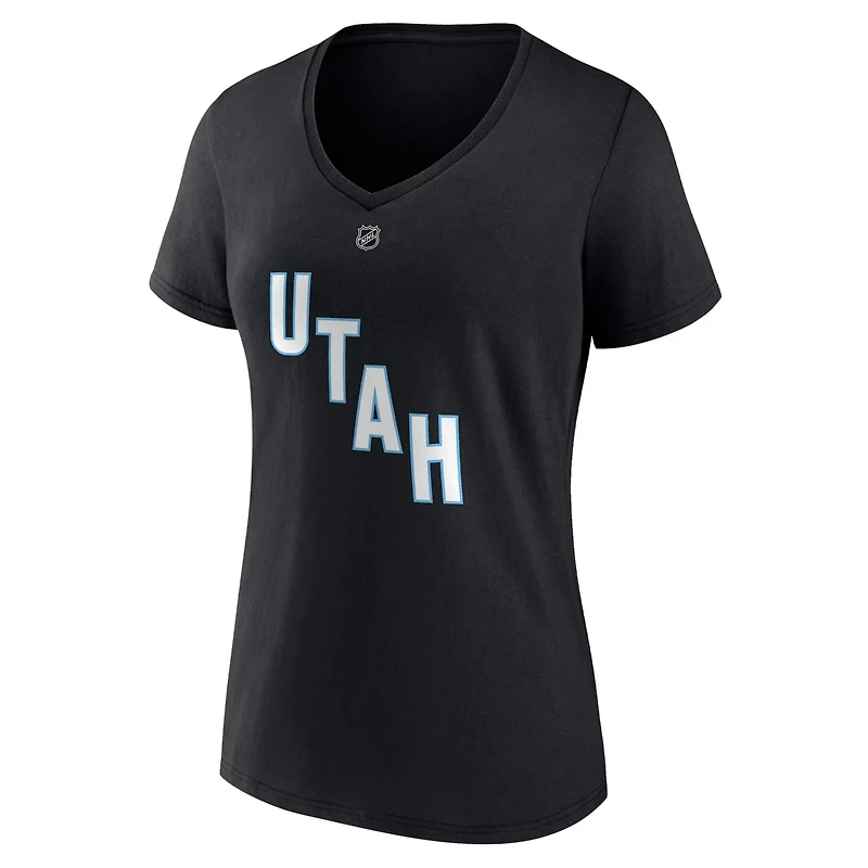 Fanatics Nick Schmaltz Utah Hockey Club Authentic Stack Name  Number V-Neck T-Shirt