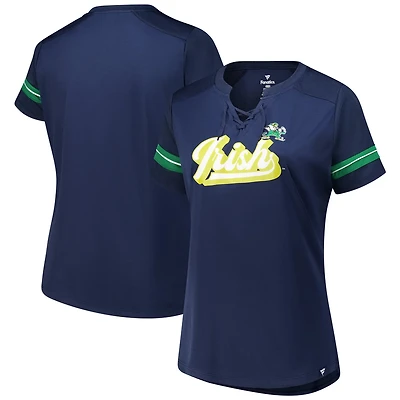 Fanatics Notre Dame Fighting Irish Plus Overtime Readiness Lace-Up T-Shirt