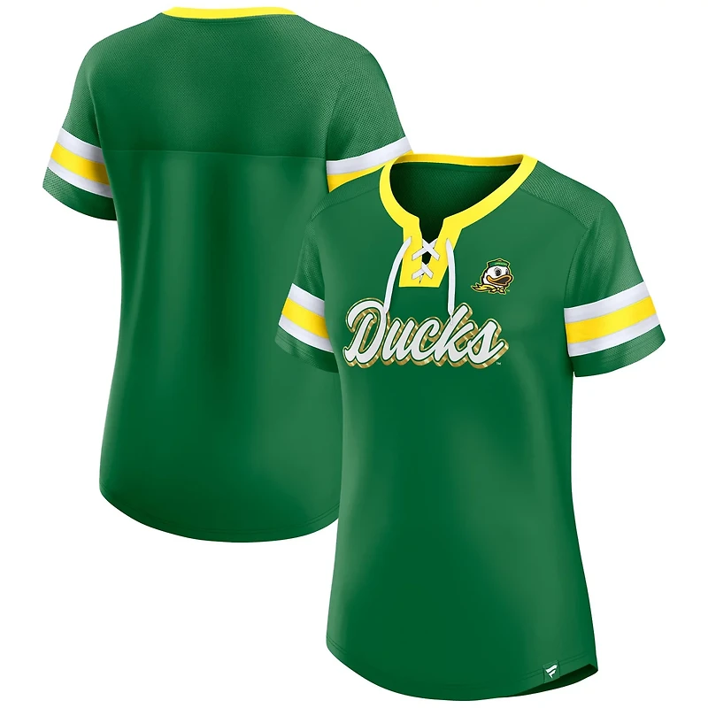 Fanatics Oregon Ducks Iconic Athena Lace-Up T-Shirt