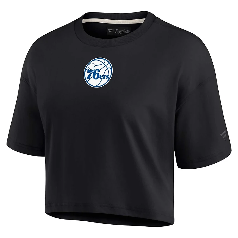 Fanatics Philadelphia 76ers Elements Super Soft Boxy Cropped T-Shirt