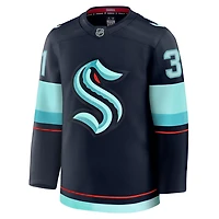 Fanatics Philipp Grubauer Deep Sea Seattle Kraken Home Premium Jersey