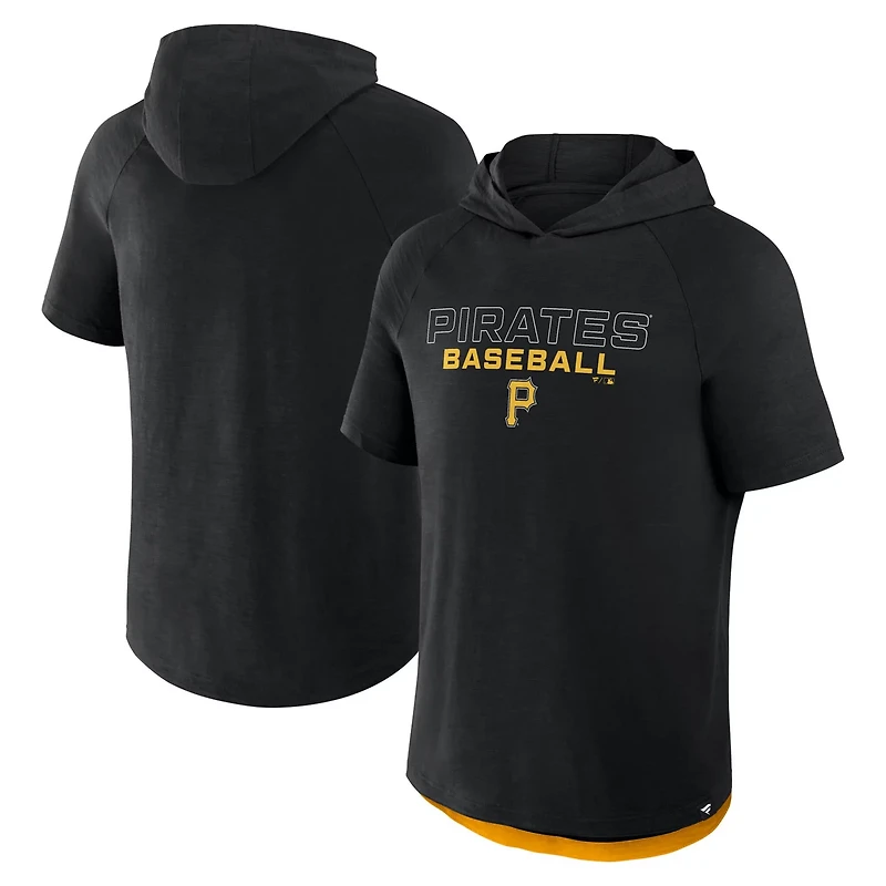 Fanatics Pittsburgh Pirates Clubhouse Optimal Play Raglan Short Sleeve Pullover Hoodie