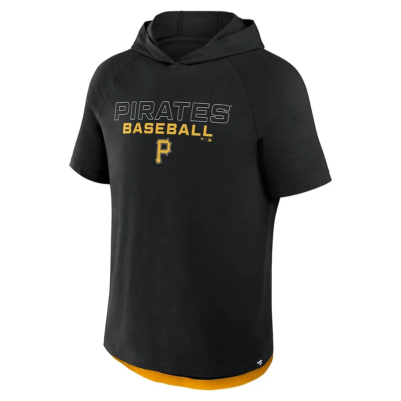 Fanatics Pittsburgh Pirates Clubhouse Optimal Play Raglan Short Sleeve Pullover Hoodie