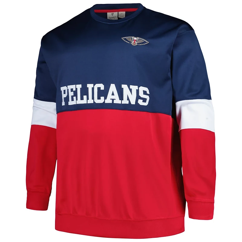 Fanatics /Red New Orleans Pelicans Big  Tall Split Pullover Sweatshirt