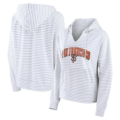 Fanatics San Francisco Giants Striped Fundamentals Notch Neck Pullover Hoodie