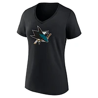 Fanatics San Jose Sharks Primary Logo Team V-Neck T-Shirt