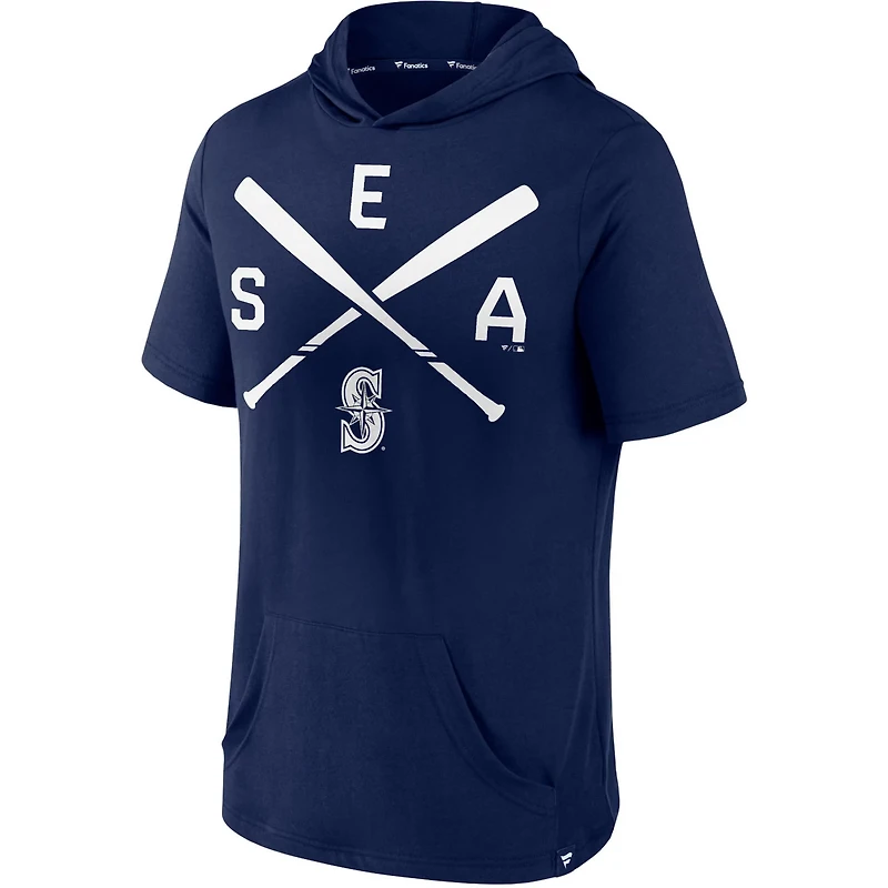Fanatics Seattle Mariners Iconic Rebel Short Sleeve Hooded Top