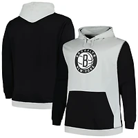 Fanatics /Silver Brooklyn Nets Big  Tall Primary Arctic Pullover Hoodie