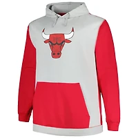 Fanatics /Silver Chicago Bulls Big  Tall Primary Arctic Pullover Hoodie