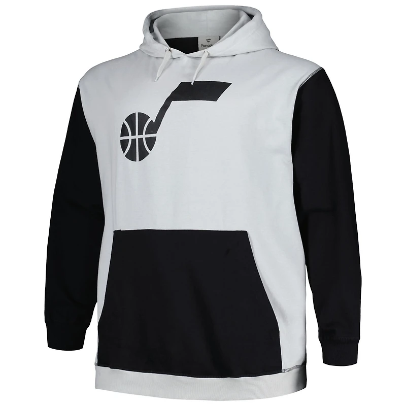 Fanatics /Silver Utah Jazz Big  Tall Primary Arctic Pullover Hoodie