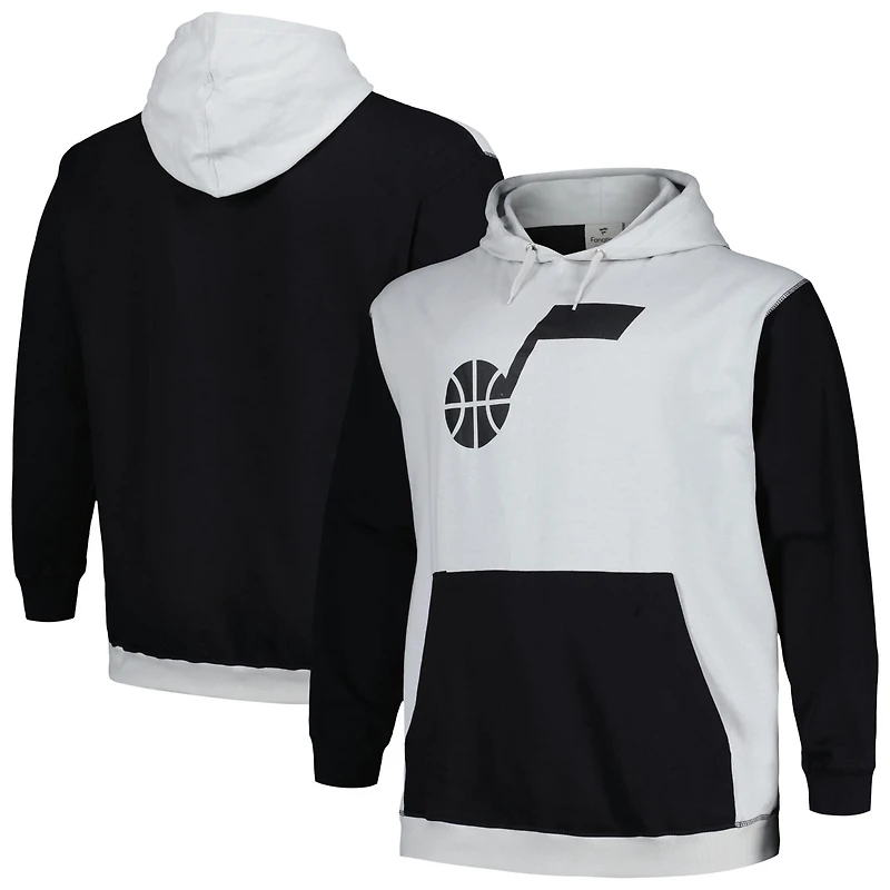 Fanatics /Silver Utah Jazz Big  Tall Primary Arctic Pullover Hoodie
