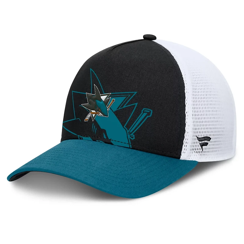 Fanatics Teal San Jose Sharks Authentic Pro A-Frame Rink Adjustable Hat