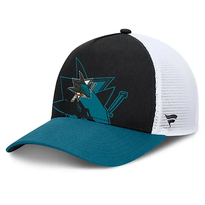 Fanatics Teal San Jose Sharks Authentic Pro A-Frame Rink Adjustable Hat