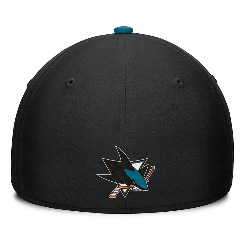 Fanatics Teal San Jose Sharks Authentic Pro Rink Team Code Flex Hat