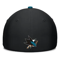 Fanatics Teal San Jose Sharks Authentic Pro Rink Team Code Flex Hat