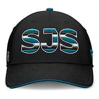 Fanatics Teal San Jose Sharks Authentic Pro Rink Team Code Flex Hat
