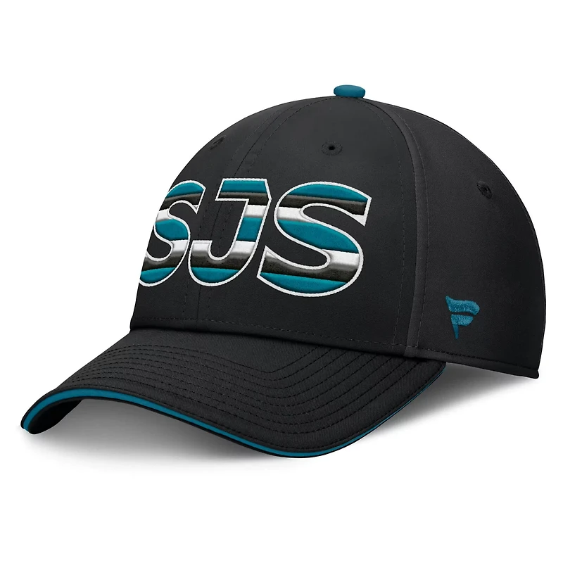 Fanatics Teal San Jose Sharks Authentic Pro Rink Team Code Flex Hat