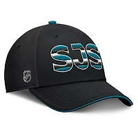 Fanatics Teal San Jose Sharks Authentic Pro Rink Team Code Flex Hat