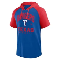 Fanatics Texas Rangers Prime Raglan Short Sleeve Hoodie T-Shirt