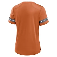 Fanatics Texas Texas Longhorns Fundamental Overtime Readiness Athena Lace-Up V-Neck T-Shirt