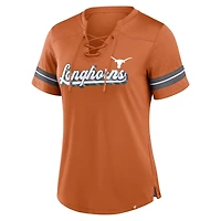 Fanatics Texas Texas Longhorns Fundamental Overtime Readiness Athena Lace-Up V-Neck T-Shirt