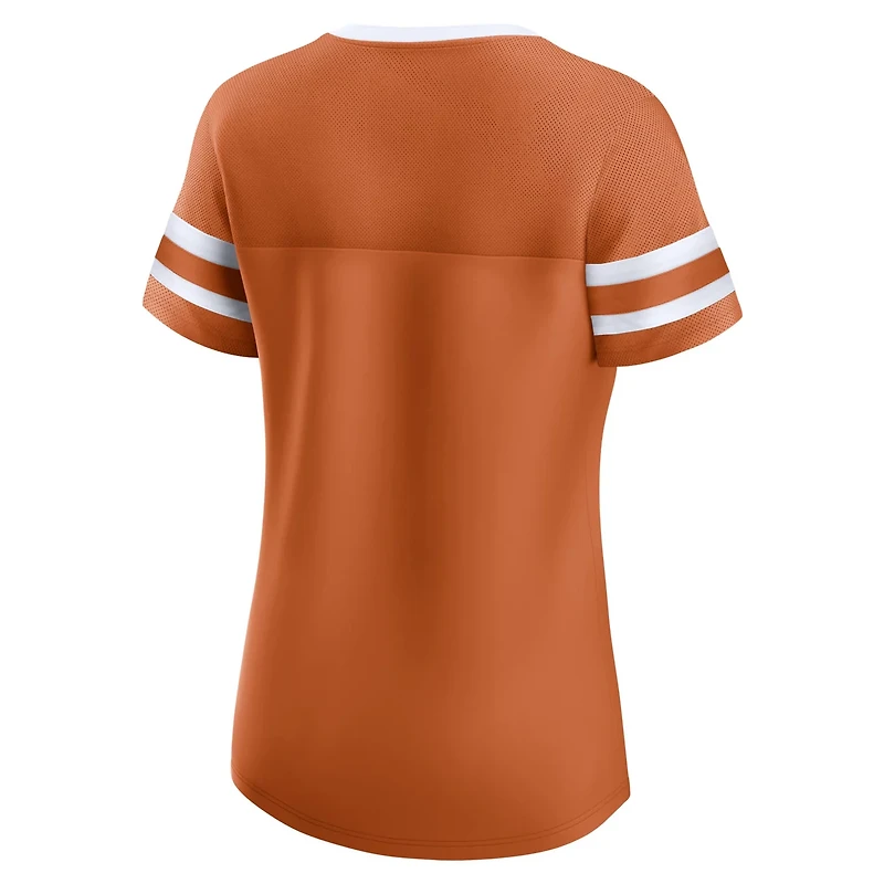 Fanatics Texas Texas Longhorns Iconic Athena Lace-Up T-Shirt