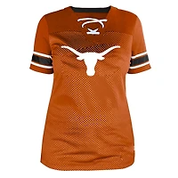 Fanatics Texas Longhorns Plus Mesh Overlay Lace-Up Jersey T-Shirt