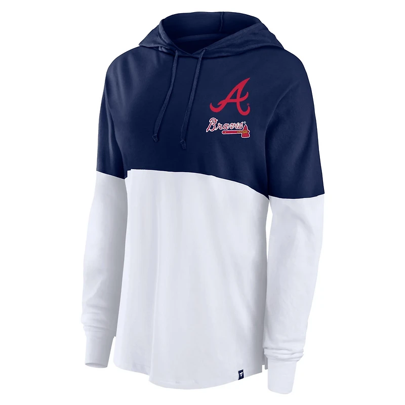 Fanatics White Atlanta Braves Backup Option Pullover Hoodie