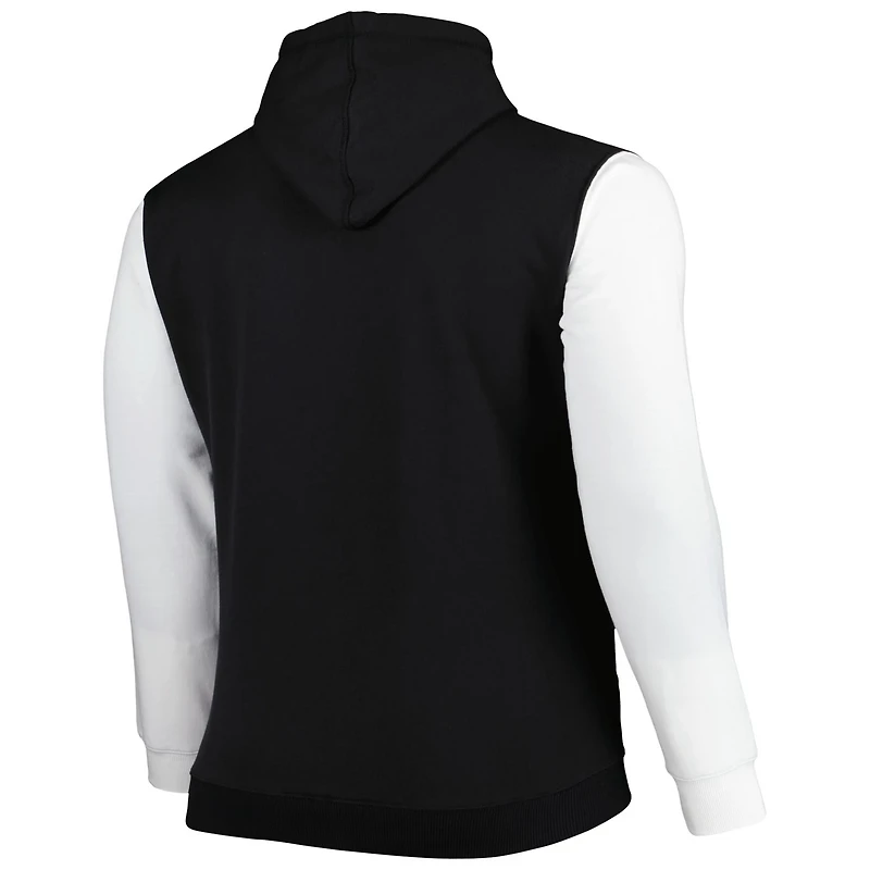 Fanatics /White Brooklyn Nets Big  Tall Bold Attack Pullover Hoodie