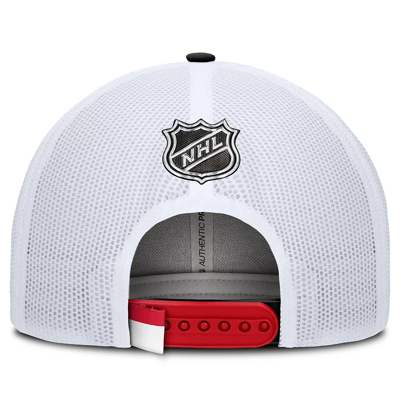 Fanatics White Detroit Wings Authentic Pro Rink Trucker Hat