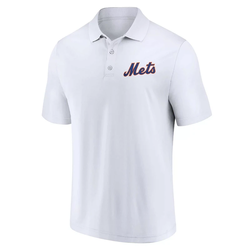 Fanatics White New York Mets Two-Pack Logo Lockup Polo Set