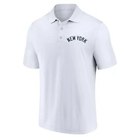 Fanatics /White New York Yankees Two-Pack Logo Lockup Polo Set