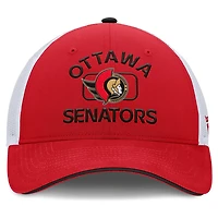 Fanatics White Ottawa Senators Authentic Pro Rink Trucker Hat