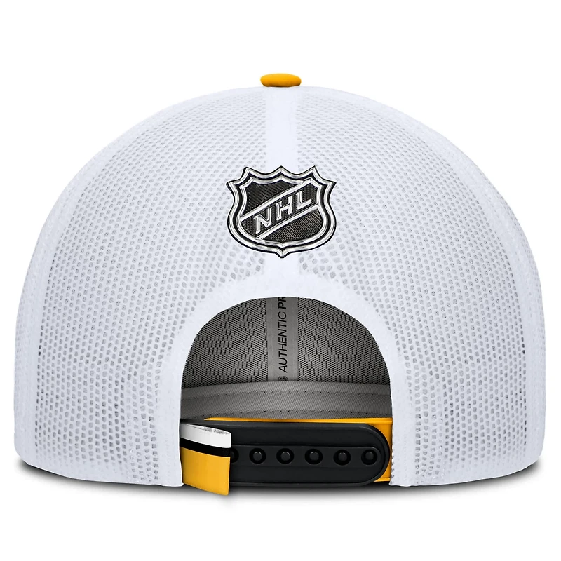 Fanatics White Pittsburgh Penguins Authentic Pro Rink Trucker Hat