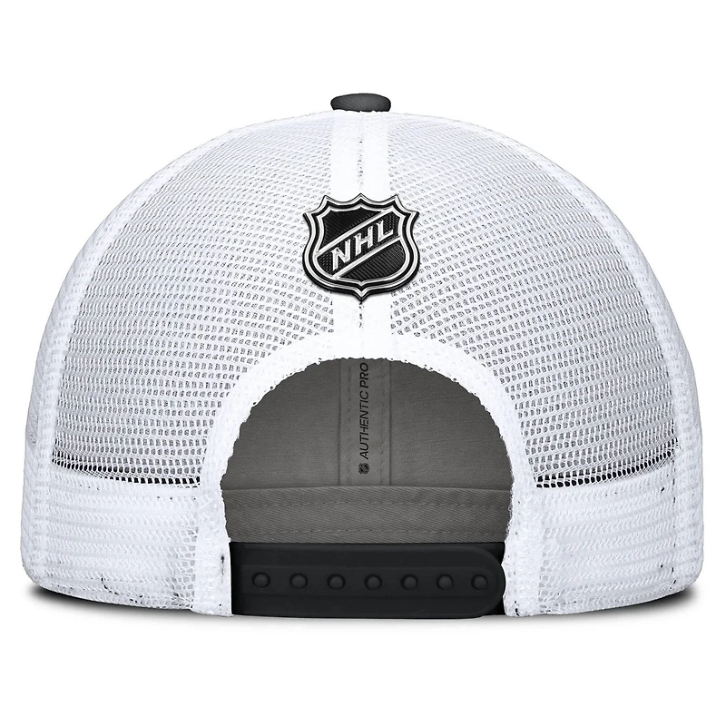 Fanatics White Pittsburgh Penguins Authentic Pro Simple Rink Trucker Adjustable Hat
