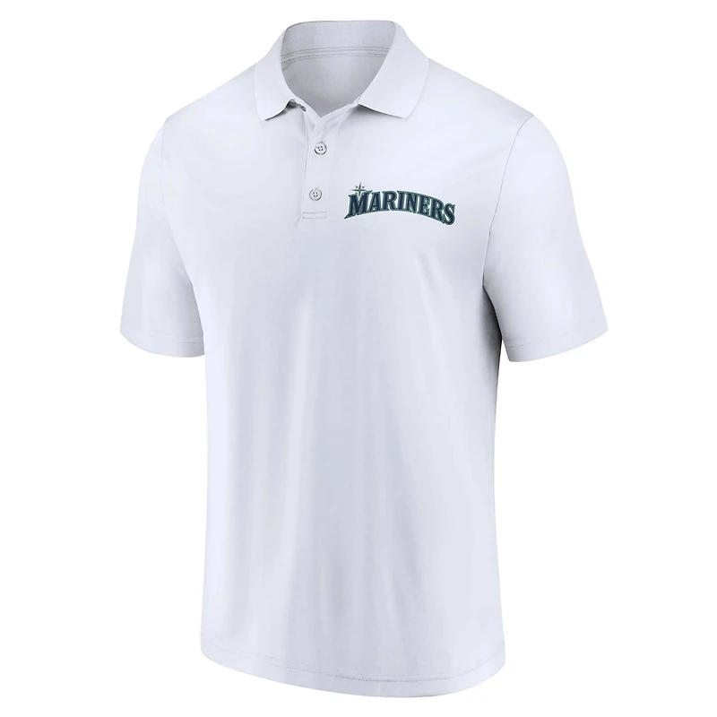 Fanatics White Seattle Mariners Two-Pack Logo Lockup Polo Set