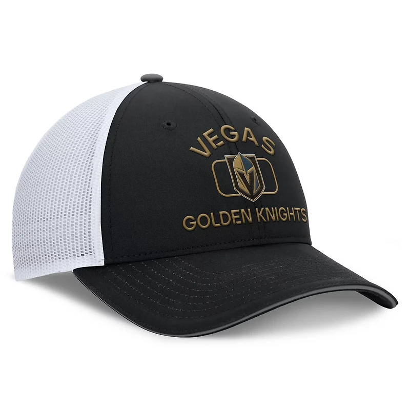 Fanatics White Vegas Golden Knights Authentic Pro Rink Trucker Hat