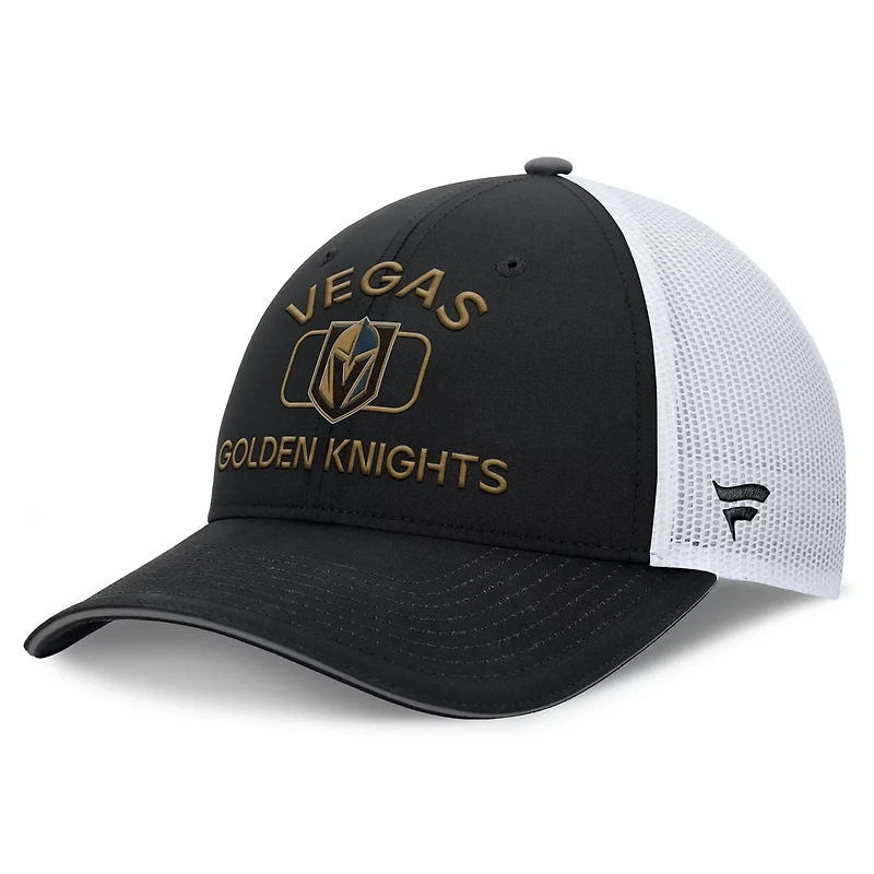 Fanatics White Vegas Golden Knights Authentic Pro Rink Trucker Hat