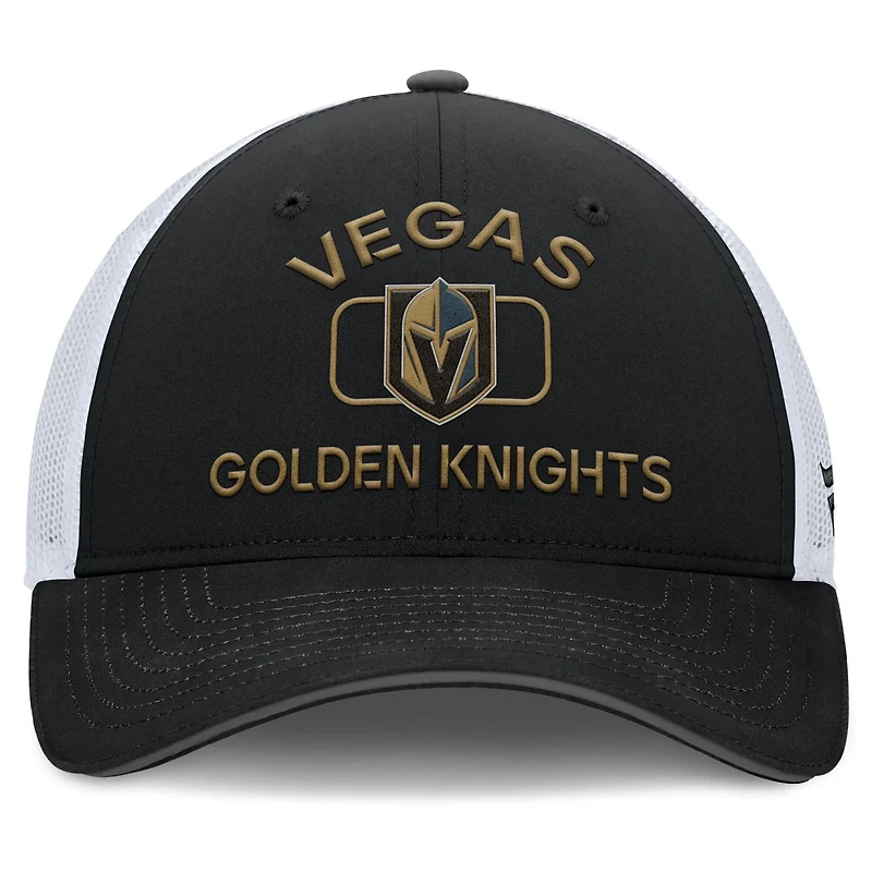 Fanatics White Vegas Golden Knights Authentic Pro Rink Trucker Hat