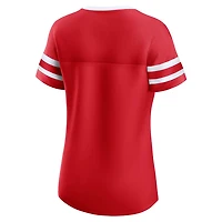 Fanatics Wisconsin Badgers Iconic Athena Lace-Up T-Shirt