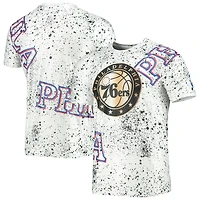 FISLL Philadelphia 76ers Gold Foil Splatter Print T-Shirt